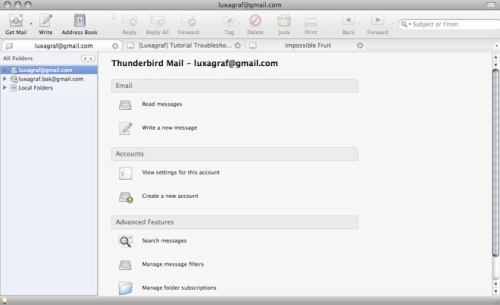 Thunderbird 3 - Messages en onglets