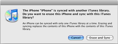 iTunes, synchronisation