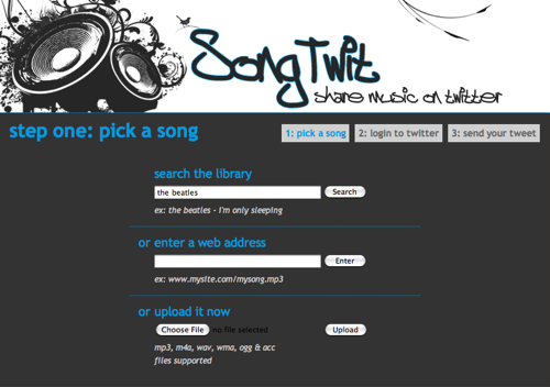SongTwit, share music on Twitter