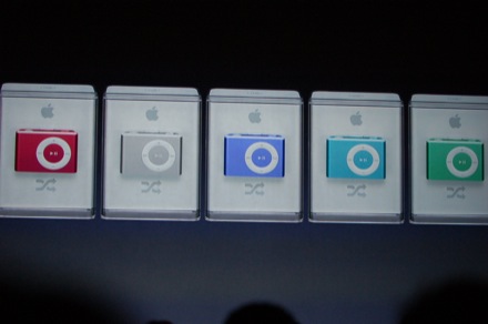 Nouvelles couleurs pour l'iPod Shuffle